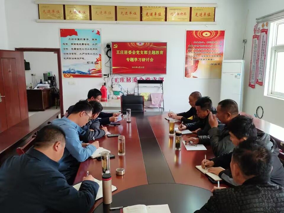 主题教育进行时丨王庄居委会党支部：学深悟透凝心铸魂 推动主题教育走深走实
